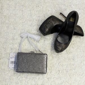 Michael Michael Kors Pearl Medium Box Clutch New